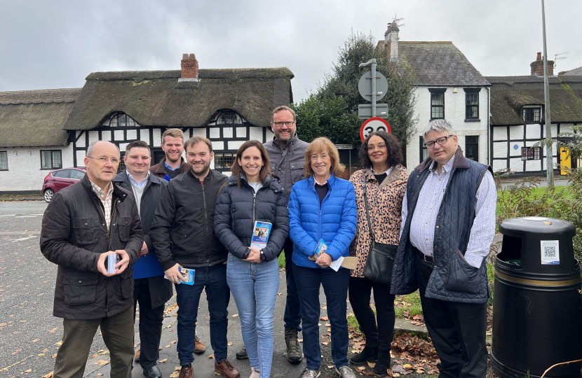 Aphra Brandreth with local activists and councillors