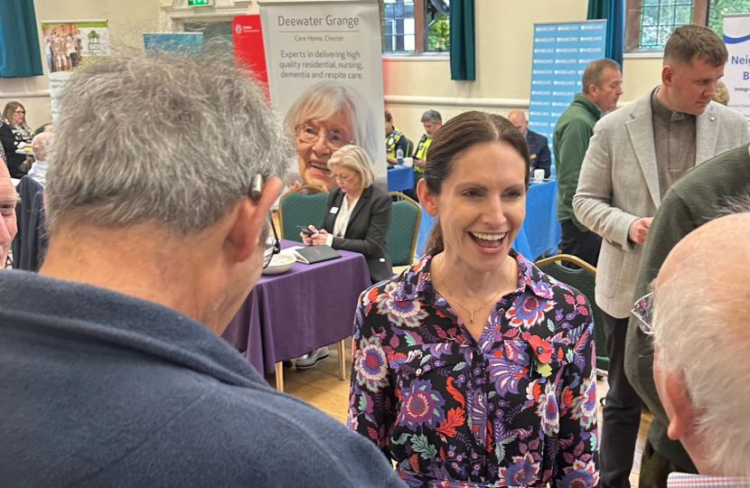 Aphra Brandreth MP meeting constituents at Older People's Fair