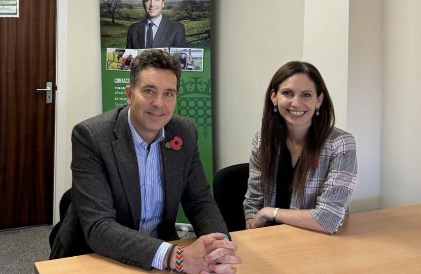 Aphra with Edward Timpson MP