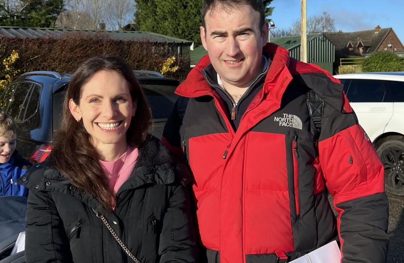 Aphra Brandreth with Cllr James Pearson