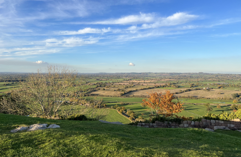 View from Beeston Castle