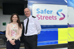 Aphra Brandreth with the Police Safety Bus