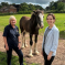 Aphra Brandreth MP and Janet King with Ghillie, a foal.