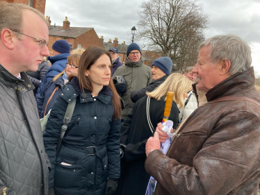 Aphra speaks to Dave Hampson at the Wall Walk