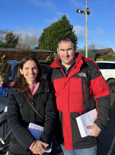 Aphra Brandreth with Cllr James Pearson